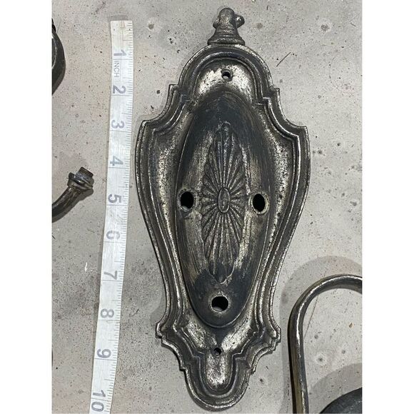 Antique Neoclassical Sconce Plate Base Part Three Arm to Fix - Picture 2 of 6